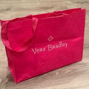 Vera Bradley Pink Reusable Shopping Tote Bag